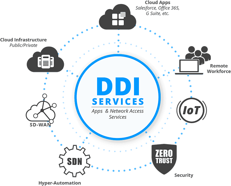 picture graph of efficientIP DDI services