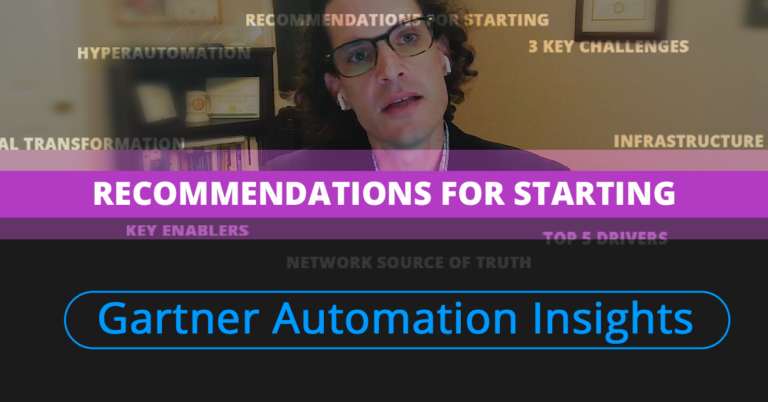 Starting Recommendations for Network Automation Insights powered by Gartner