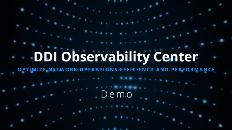 EfficientIP DDI Observability Center Demo