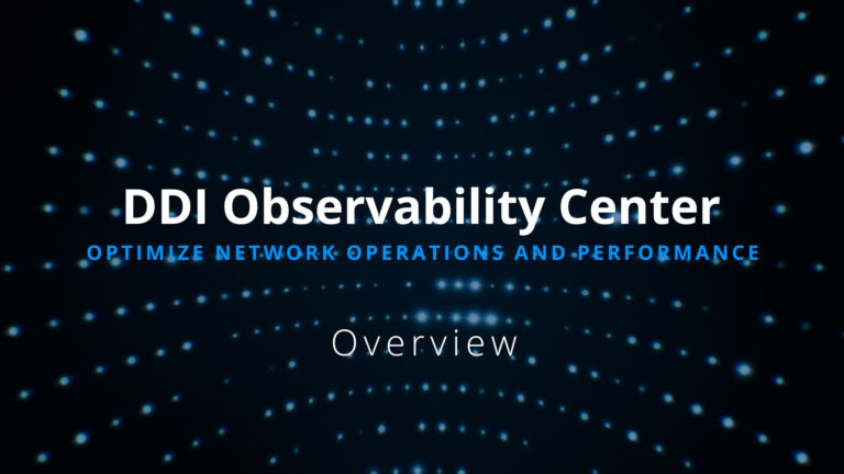 EfficientIP DDI Observability Center Overview