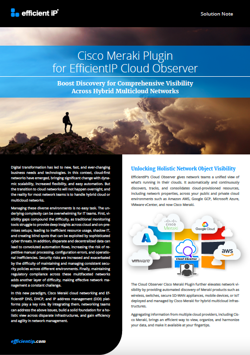 Cisco Meraki Plugin for Cloud Observer Solution Note Cover Page