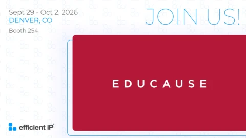 Event Banner Sept 29oct 2 2026 in Denver Co Booth 254 Inviting You to Join Us at Educause Efficient Ip Logo Visible in Corner