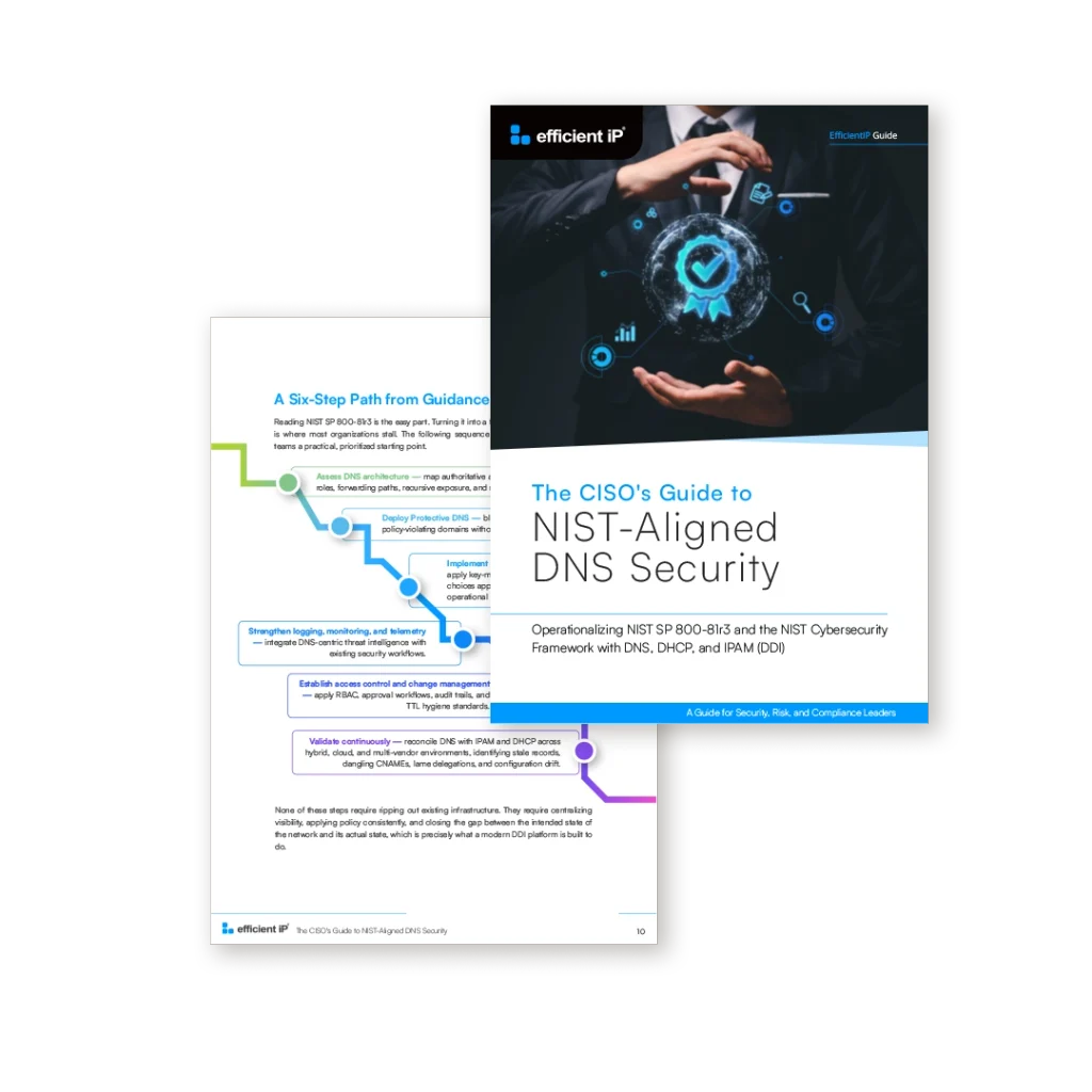 Cisoguidenistaligneddnssecuritywebp | Efficientip the Cisos Guide to Nist aligned Dns Security by Efficientip
